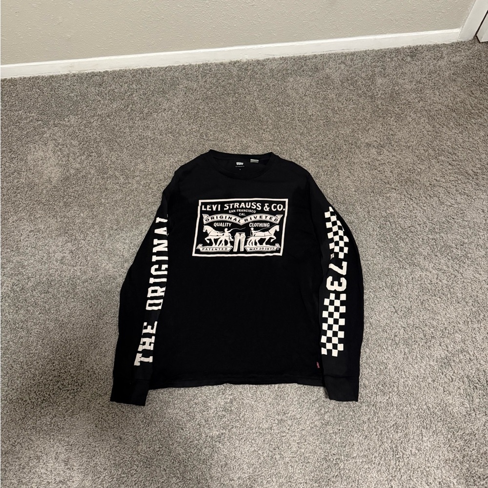 Levi's Black Graphic Long Sleeve Shirt